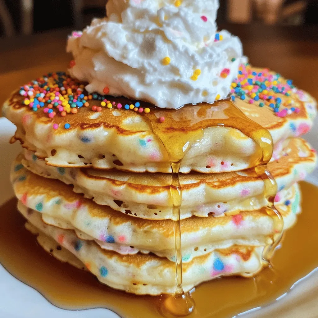 Fluffy Funfetti Birthday Cake Pancakes Delightful Treat