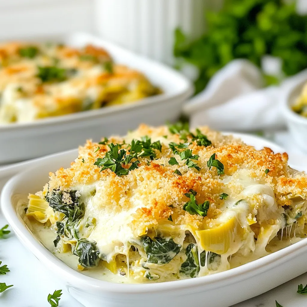 Savory Spinach Artichoke Chicken Casserole Recipe