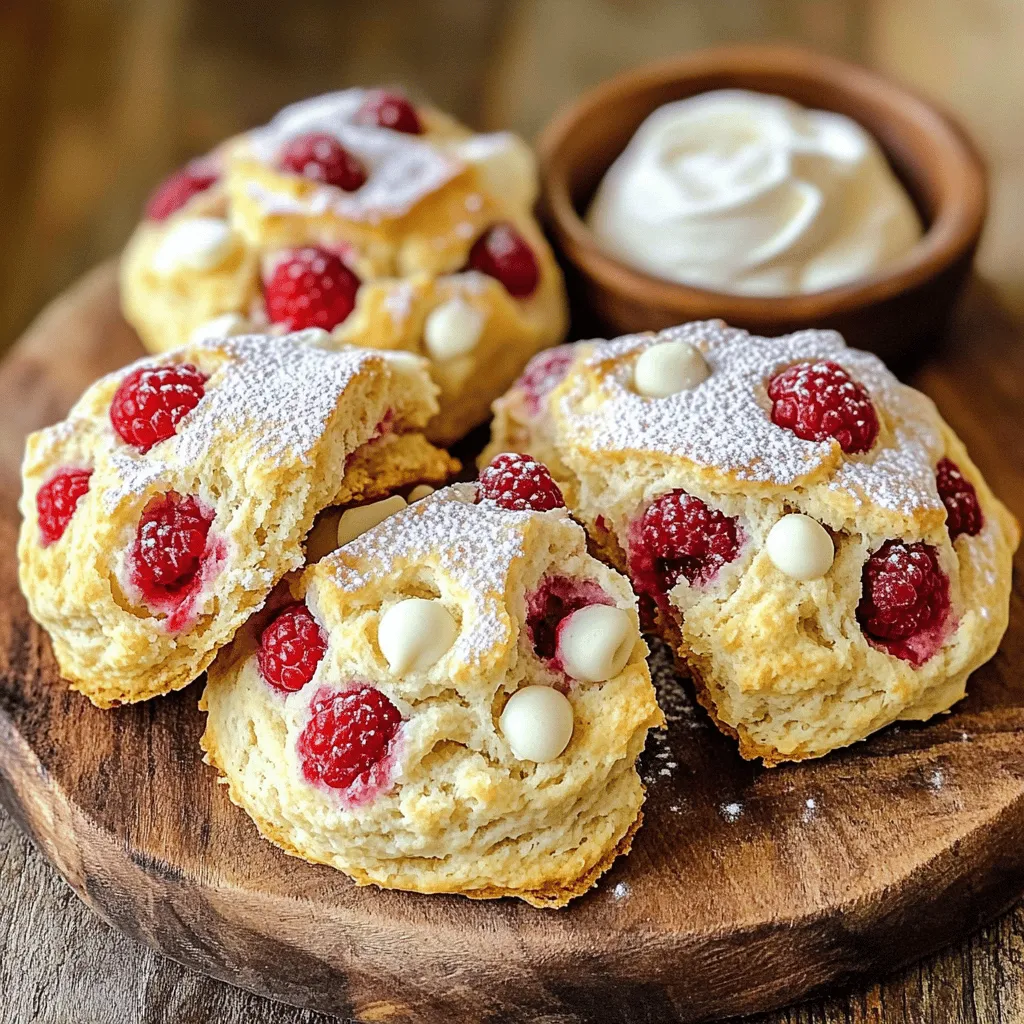 Raspberry White Chocolate Scones Fresh and Flaky Treat