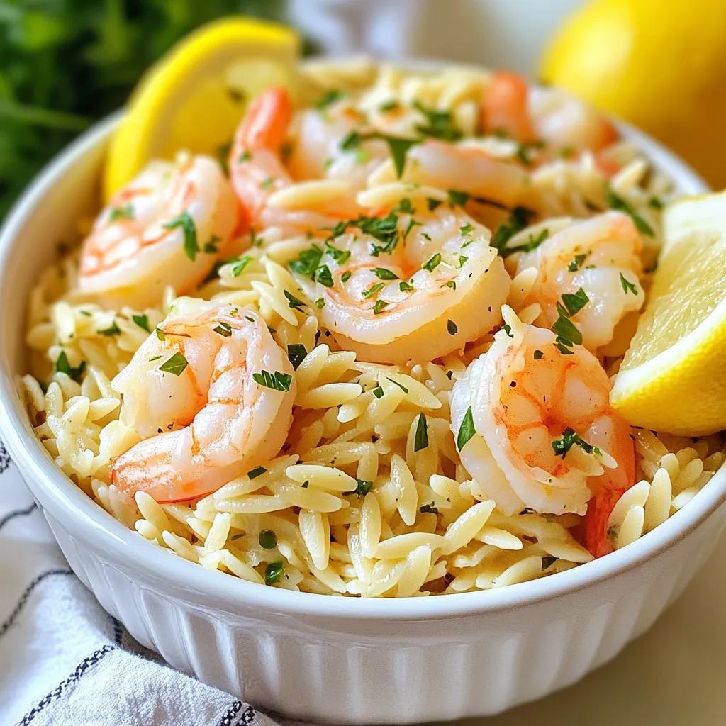Lemon Herb Shrimp Orzo Crisp and Flavorful Delight