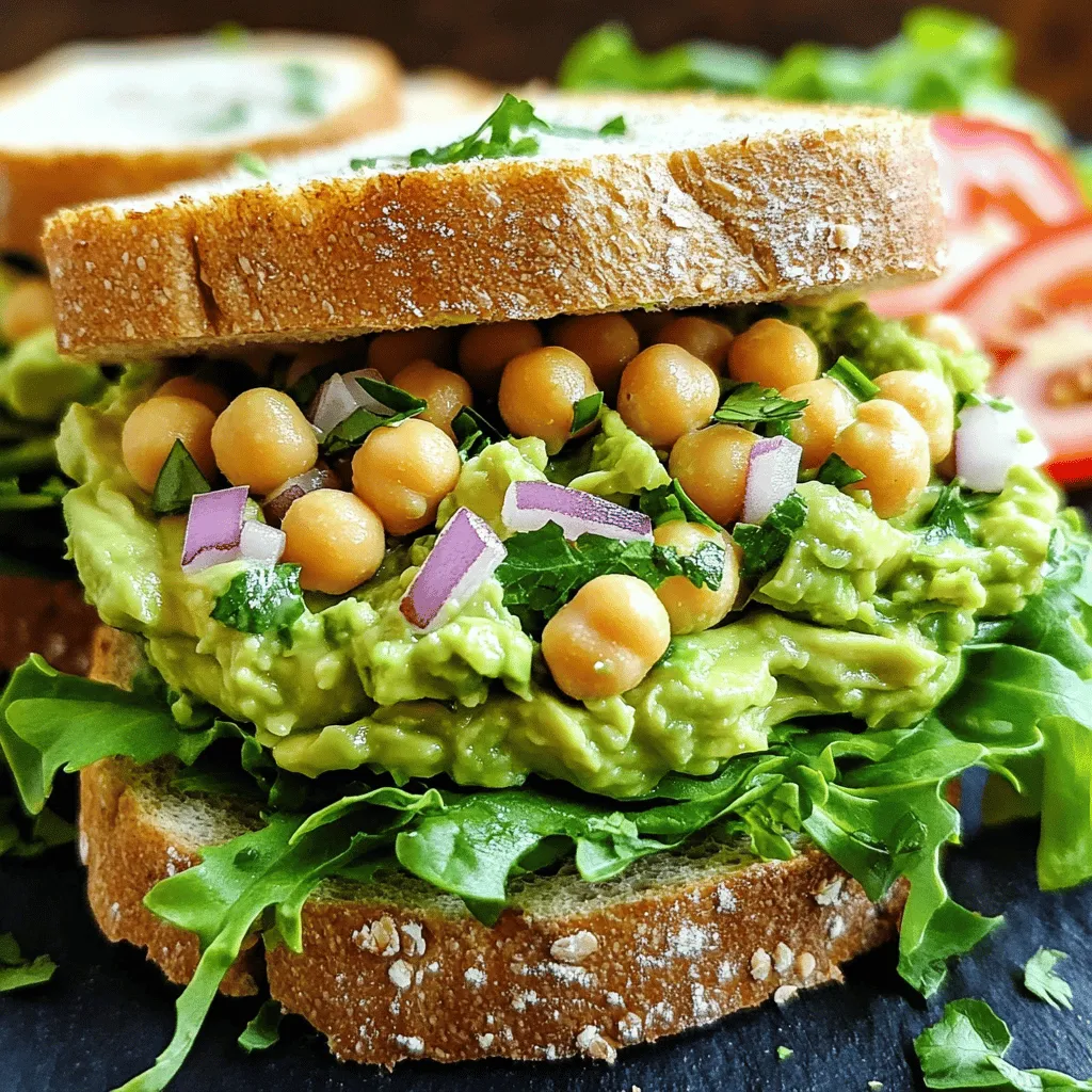 Chickpea Avocado Salad Sandwiches Flavorful and Easy