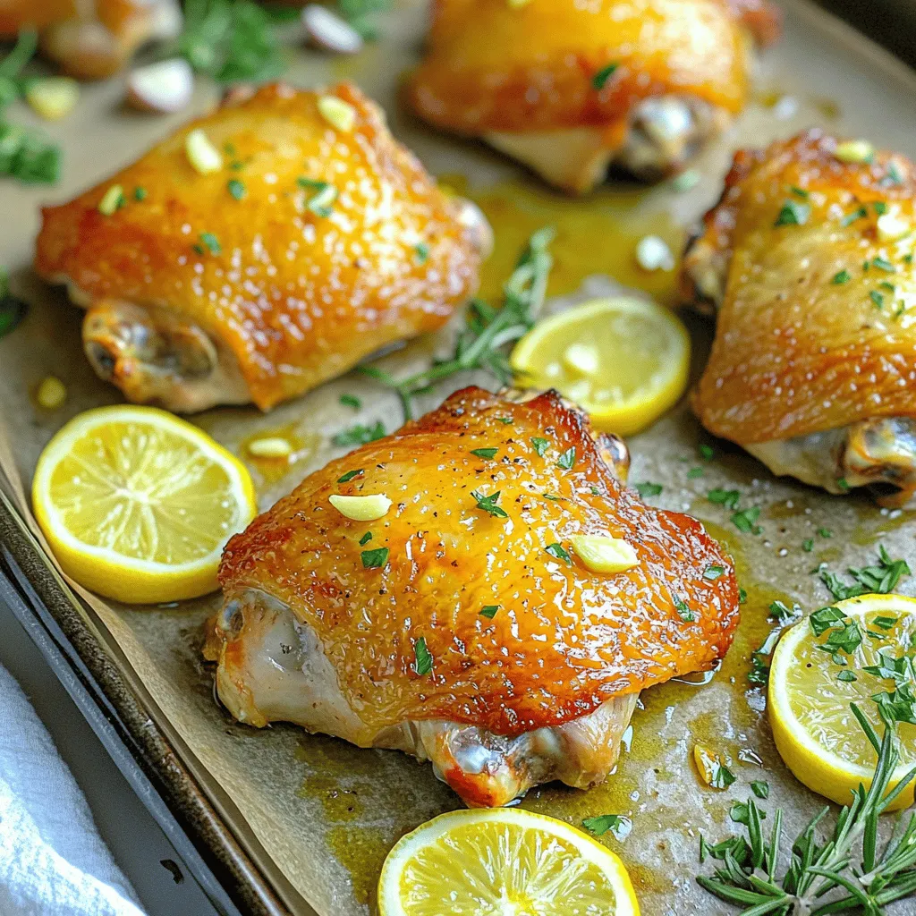 Lemon Garlic Roasted Chicken Thighs Savory Delight