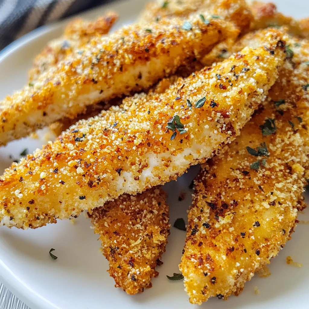 Air Fryer Parmesan Chicken Tenders Crispy and Delicious