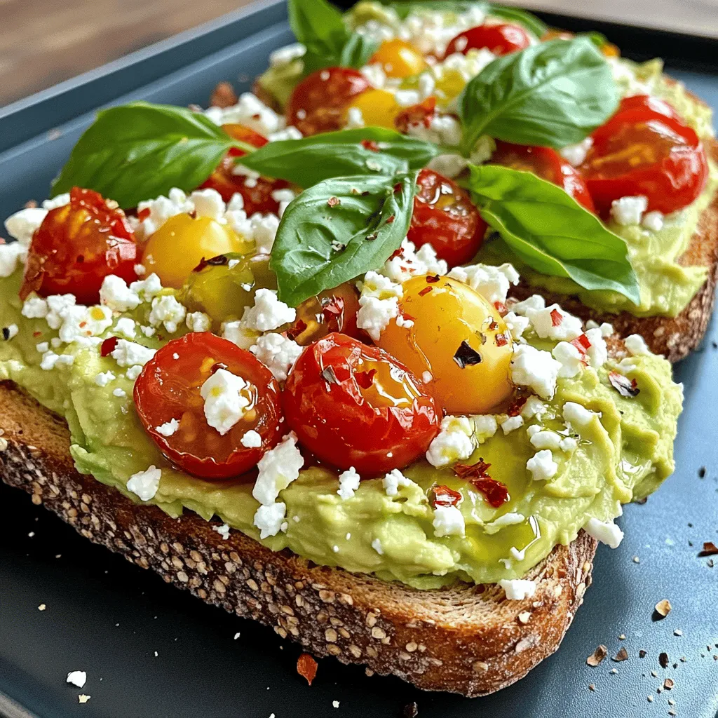 Avocado Toast with Feta and Tomatoes Easy Delight