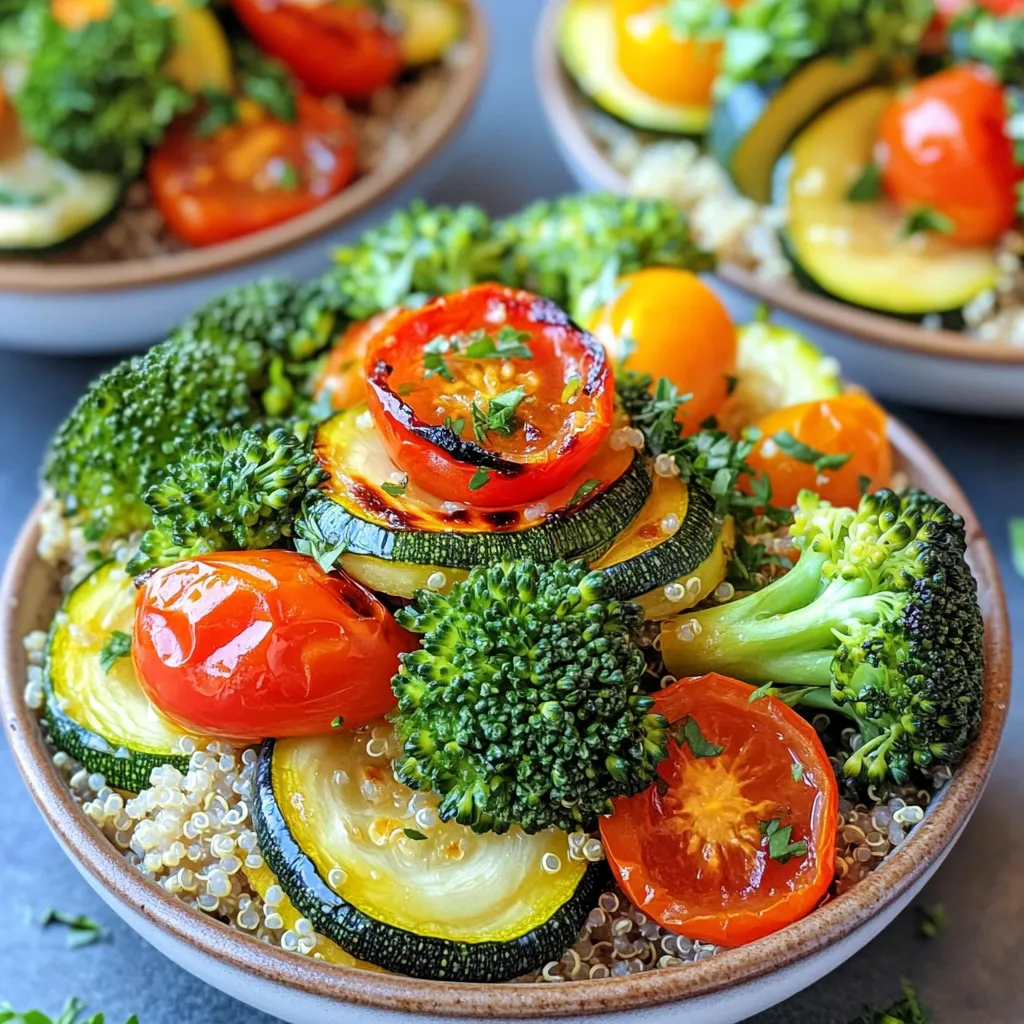 Garlic Herb Roasted Veggie Quinoa Bowls Delightful Meal