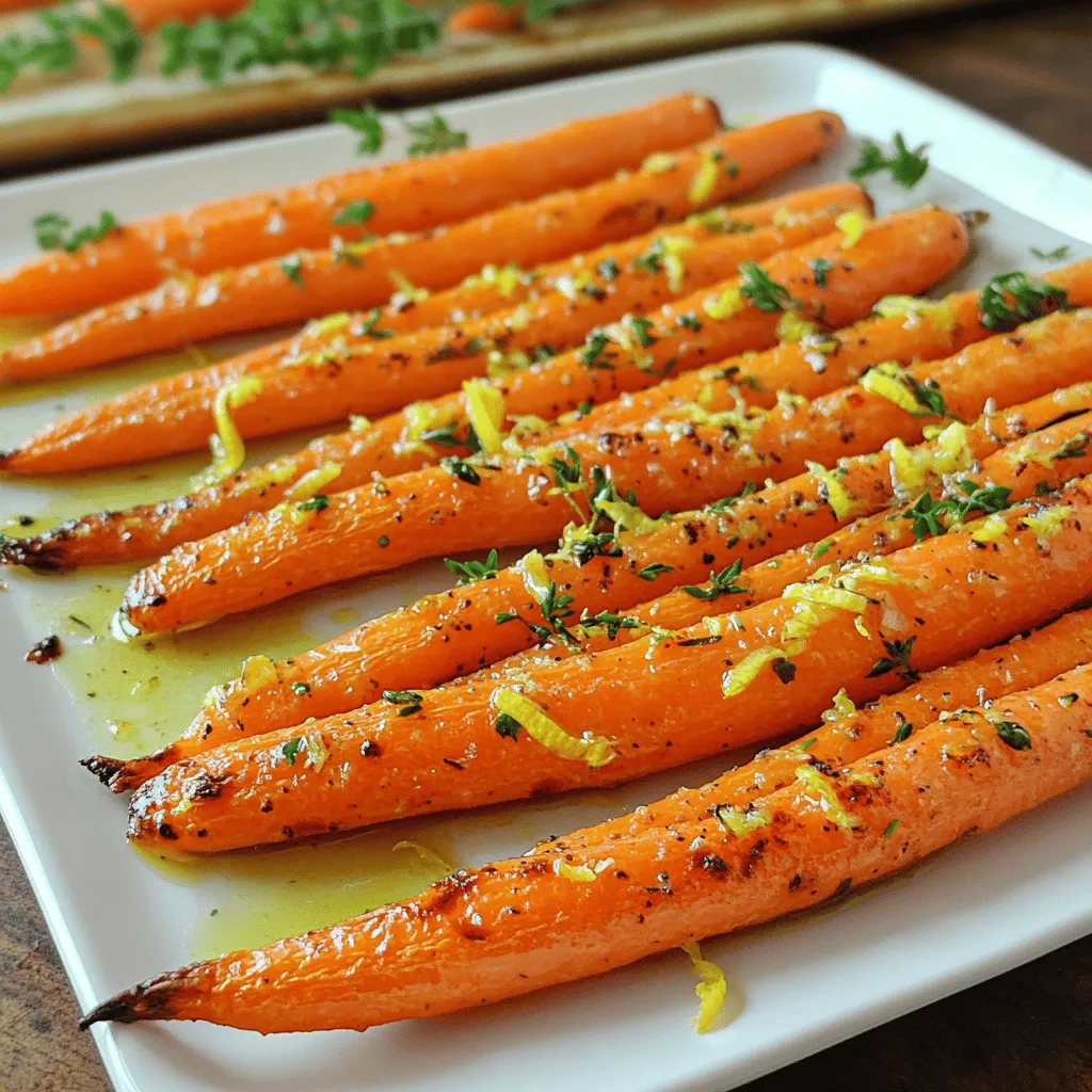 Tangy Lemon Garlic Roasted Carrots Flavorful Side Dish