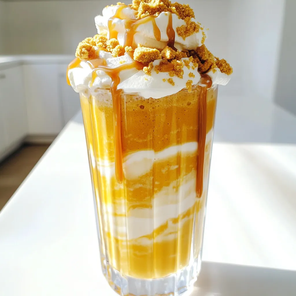 Caramel Pumpkin Pie Milkshake Irresistible Fall Treat