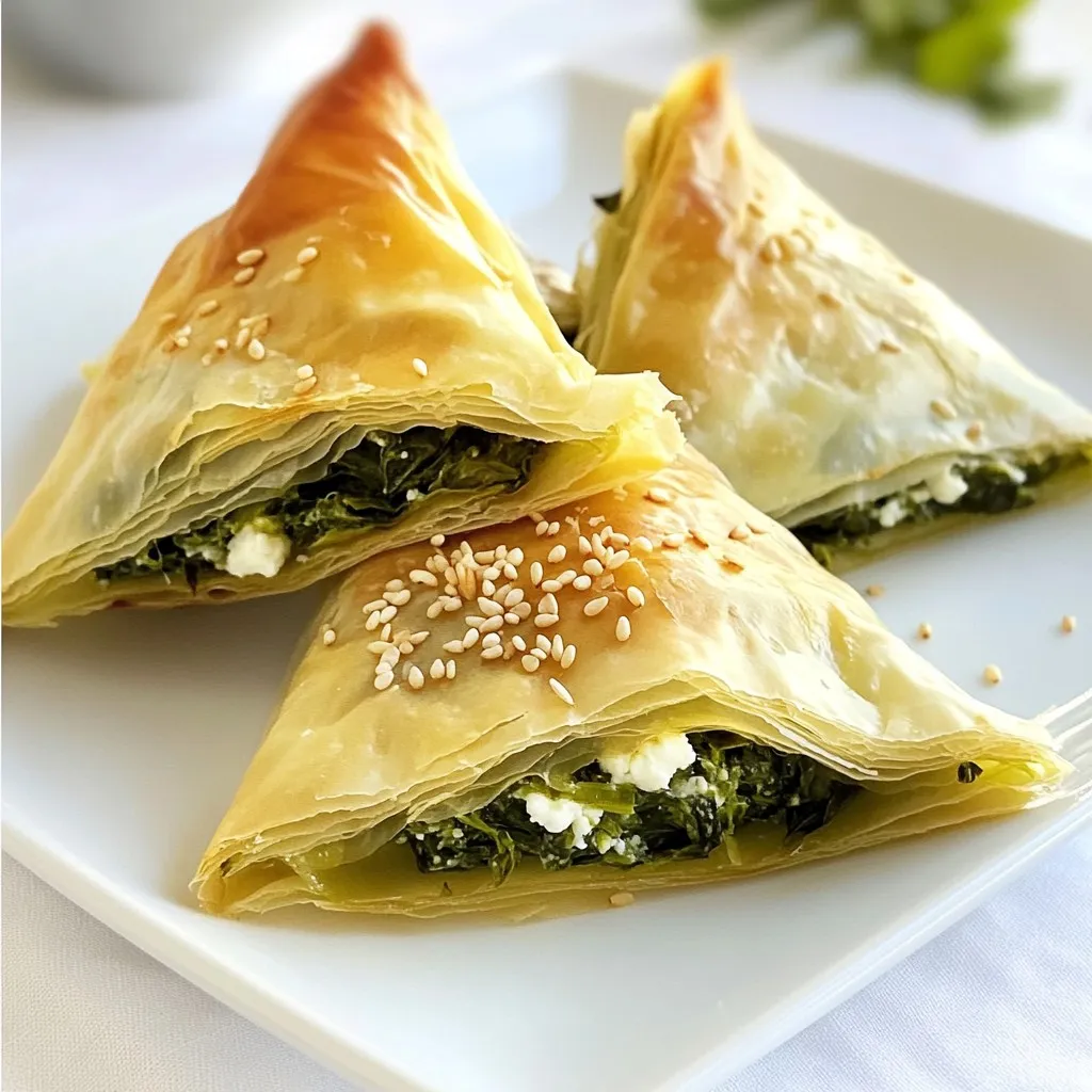 Greek Spanakopita Triangles Flavorful and Easy Recipe