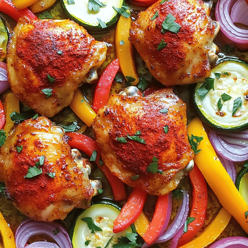 Sheet Pan Smoky Paprika Chicken Veggies Delight
