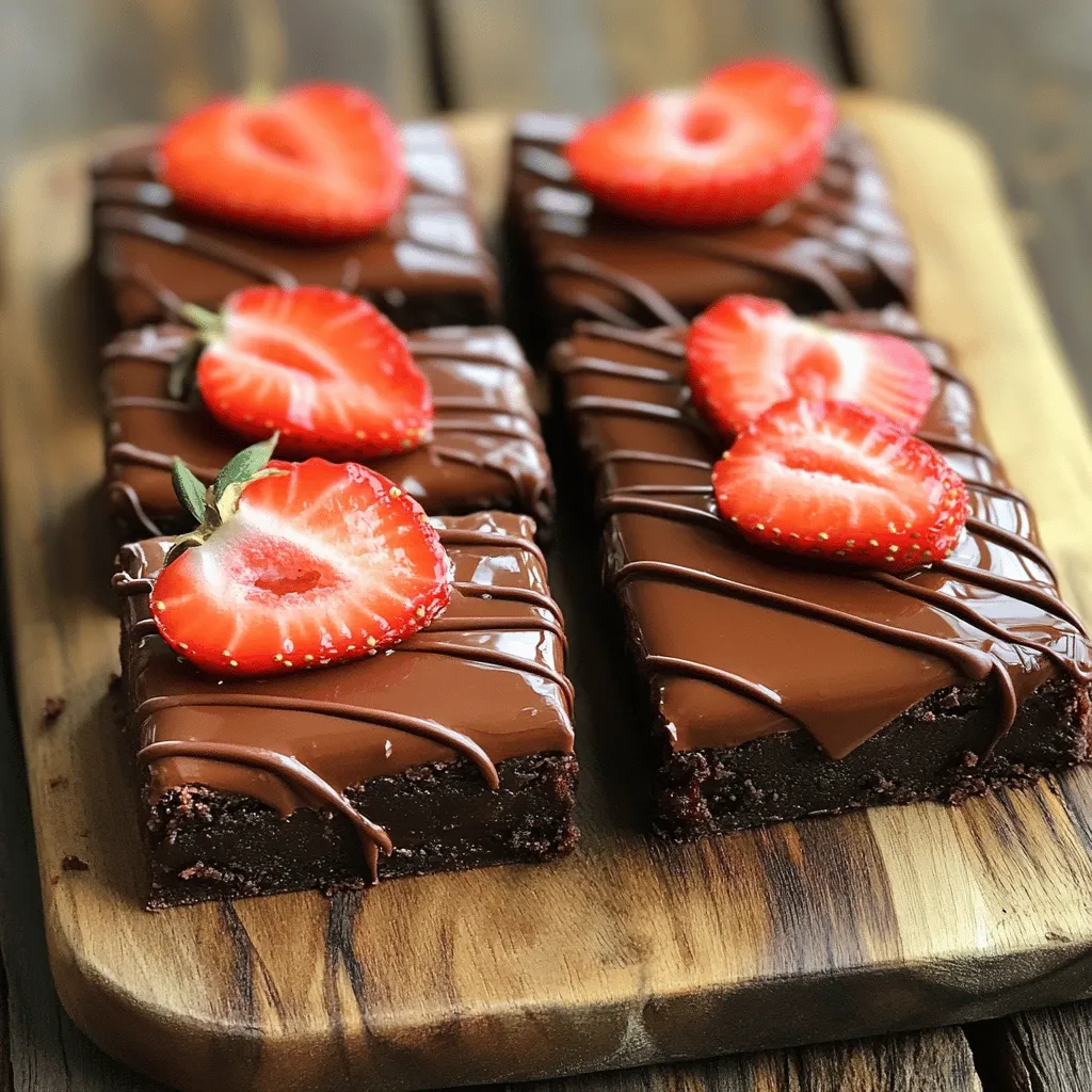 Chocolate Covered Strawberry Brownies Delightful Treat
