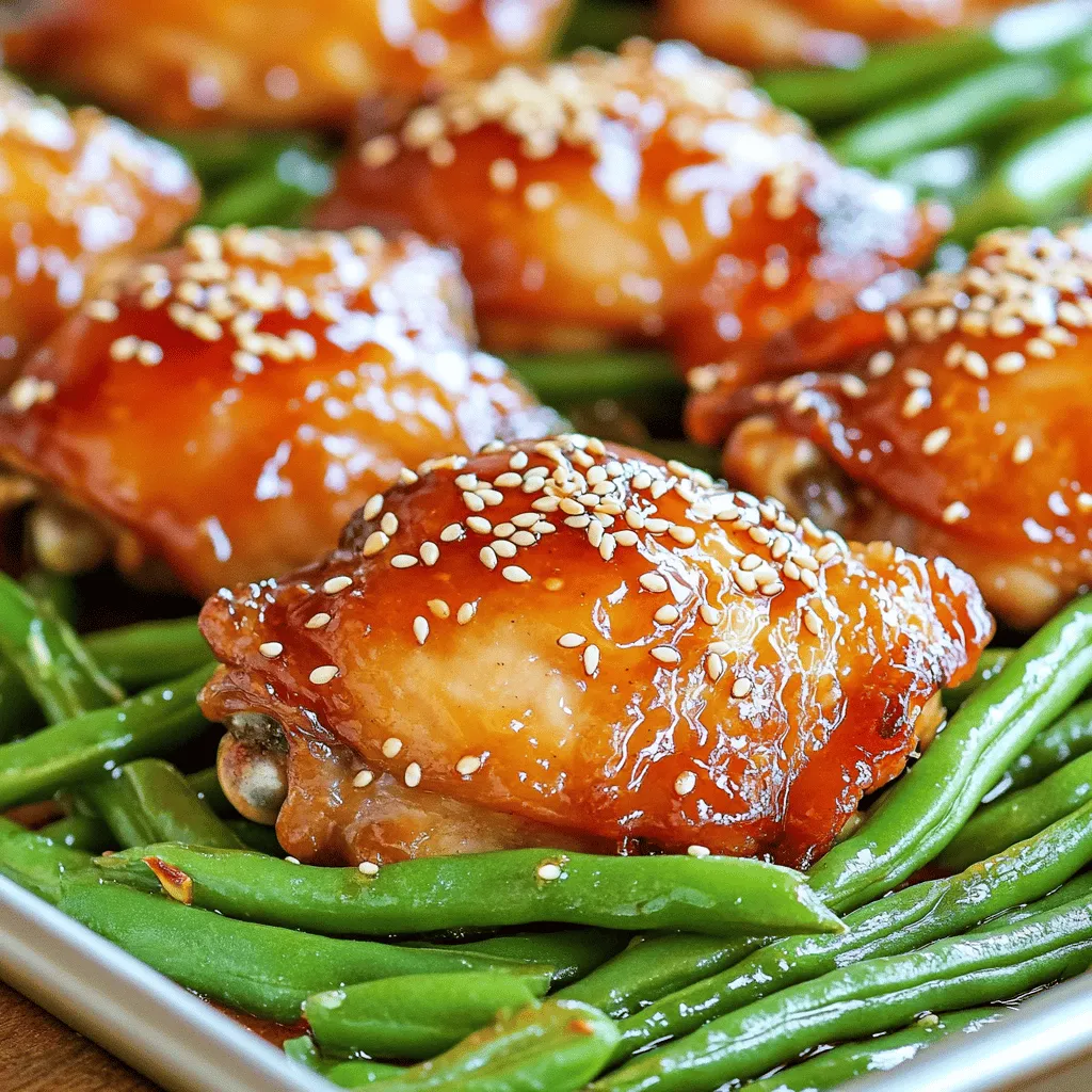 Honey Garlic Chicken and Green Beans Sheet Pan Delight