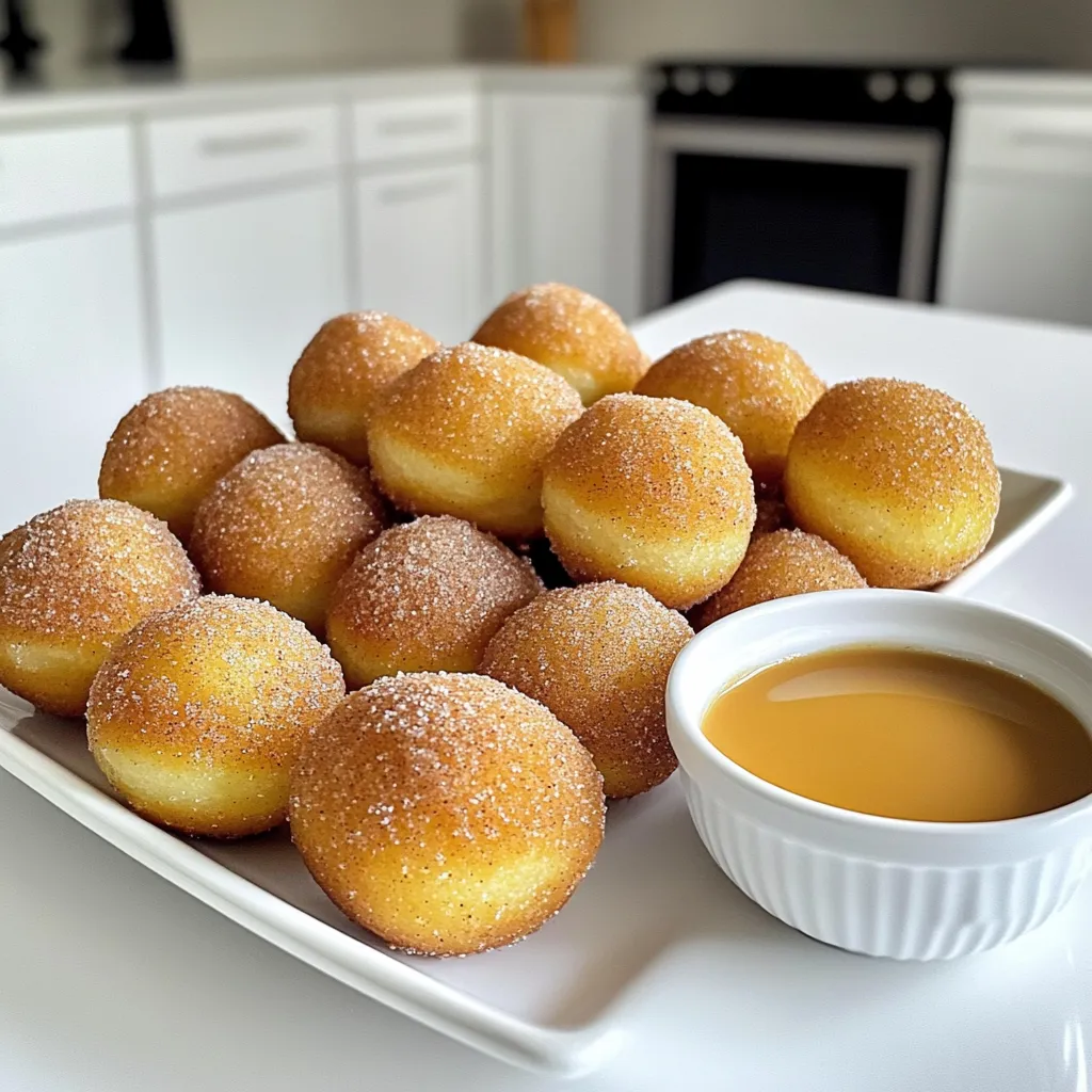 Apple Cider Donut Holes with Caramel Dip Delight