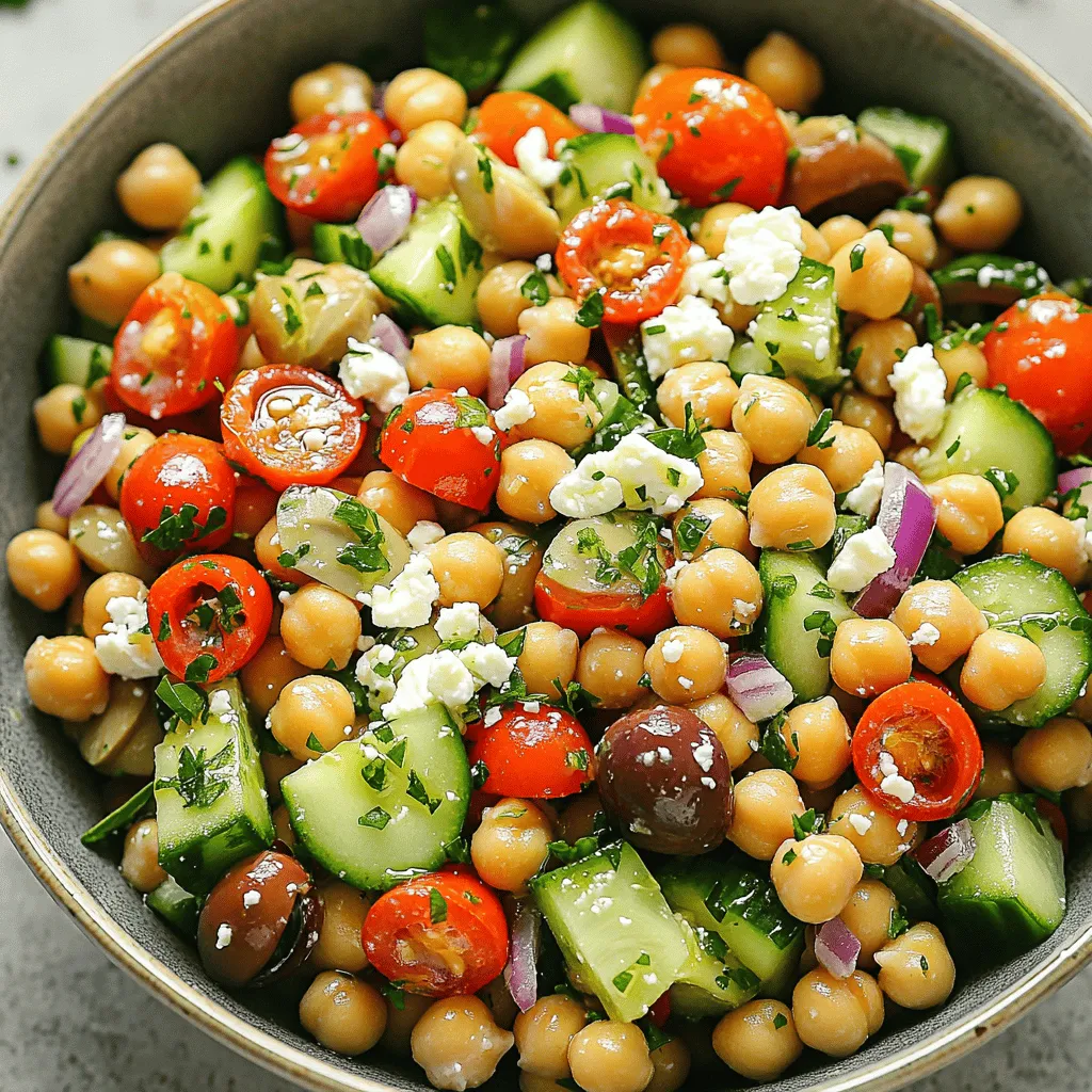 Mediterranean Chickpea Salad Fresh and Flavorful Dish