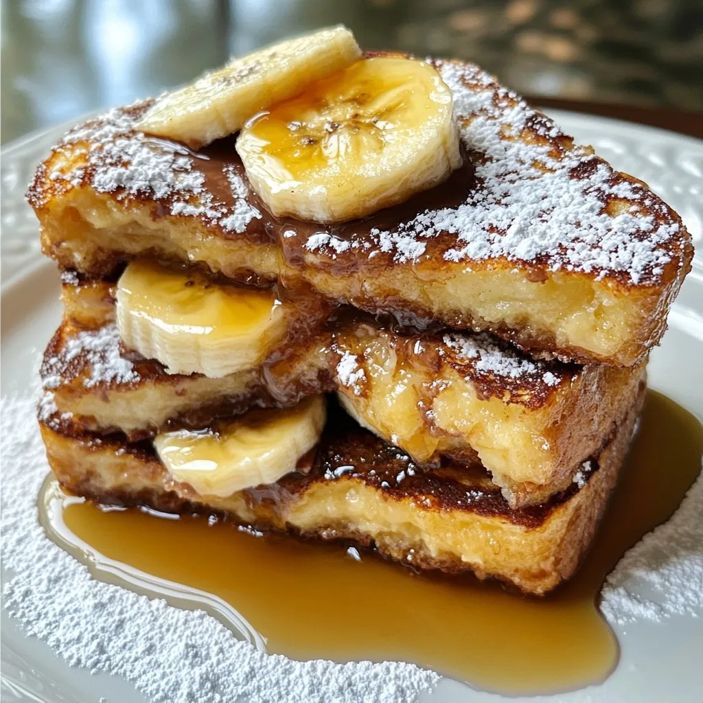 Banana Nutella Stuffed French Toast Delight Recipe