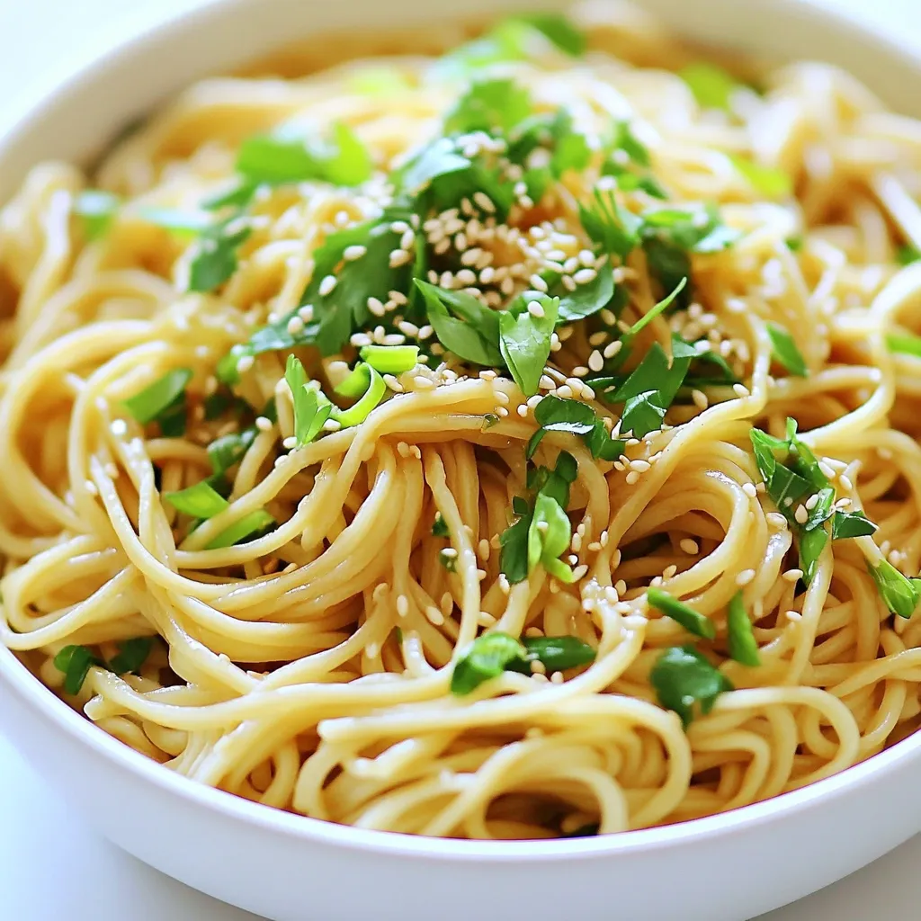 Minute Garlic Sesame Noodles Quick and Flavorful Dish