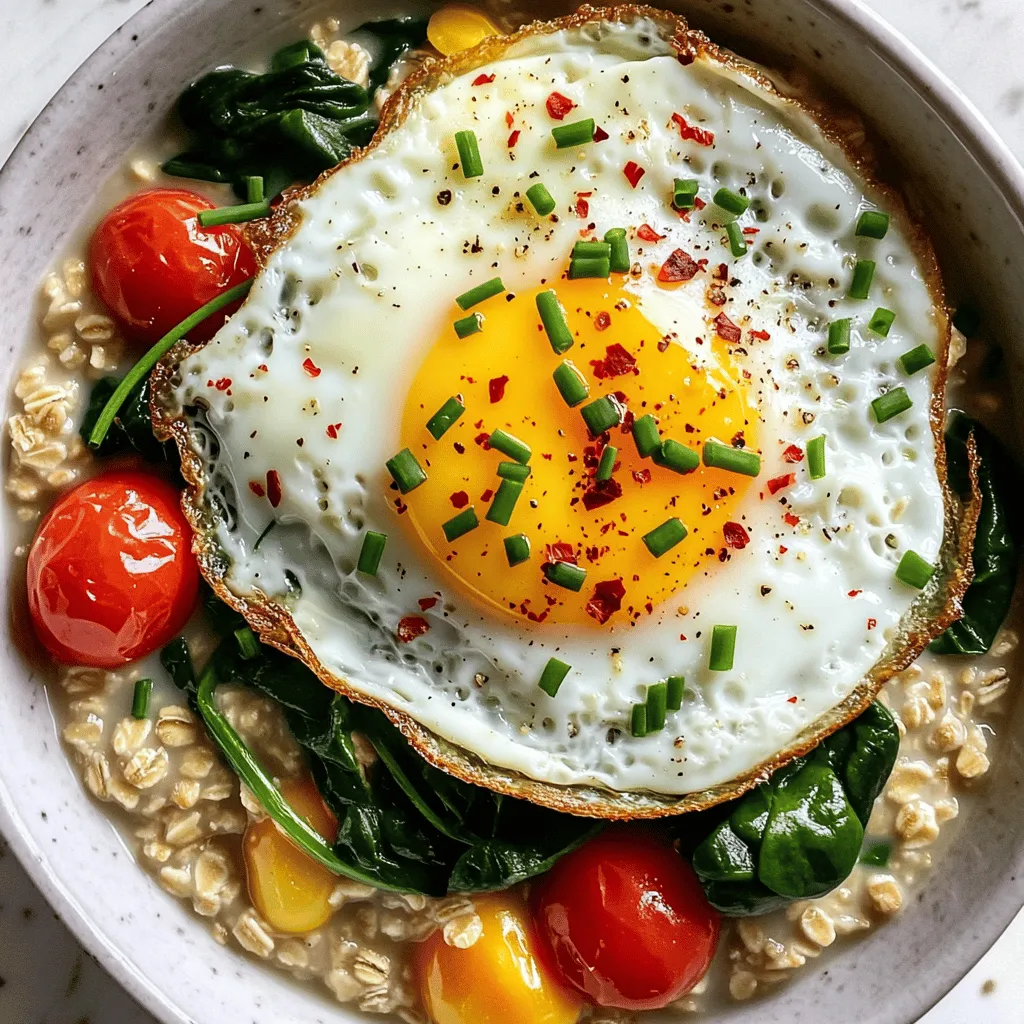 Savory Oatmeal Bowl with Egg for a Hearty Breakfast
