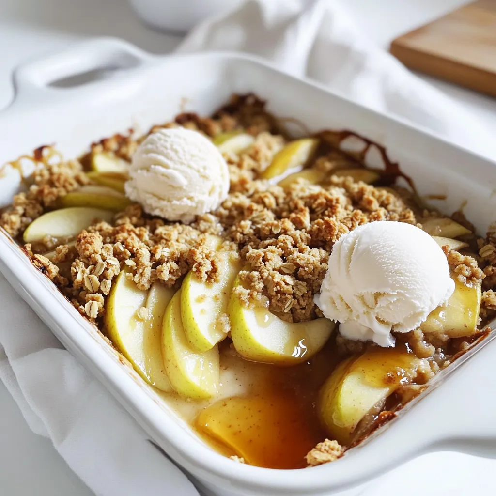 Maple Apple Crisp with Oat Crumble Delightful Recipe