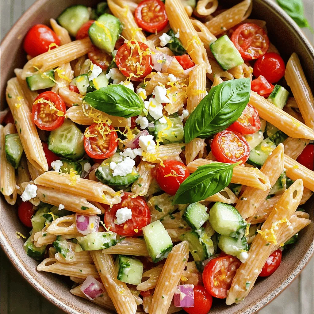 Lemon Basil Pasta Salad: Fresh and Flavorful Dish