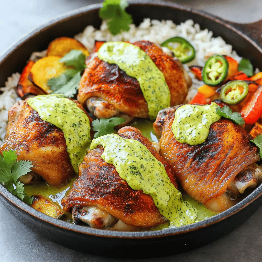 - 4 bone-in, skin-on chicken thighs - 1 tablespoon olive oil - Salt and pepper to taste - 2 cups chicken broth - 1 tablespoon cumin - 1 tablespoon paprika