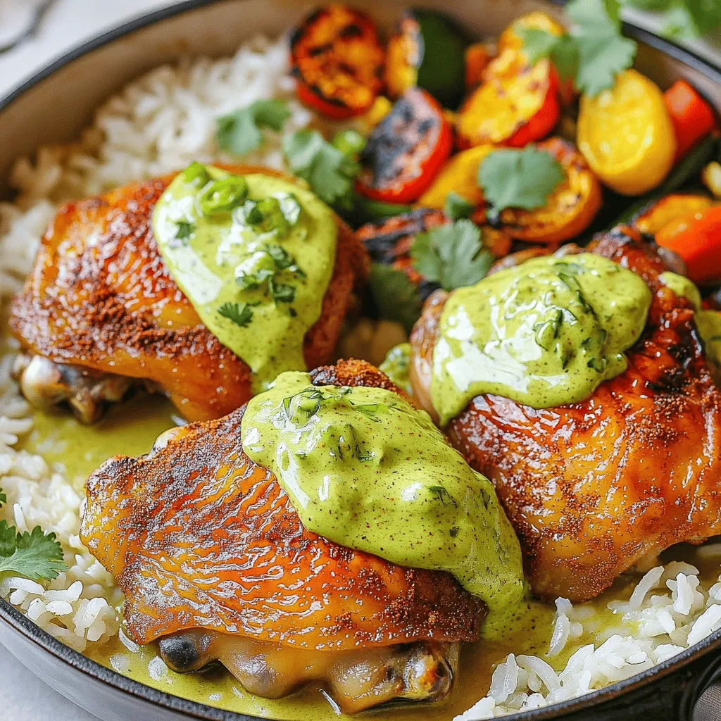 Peruvian Chicken with Green Sauce Flavorful Delight