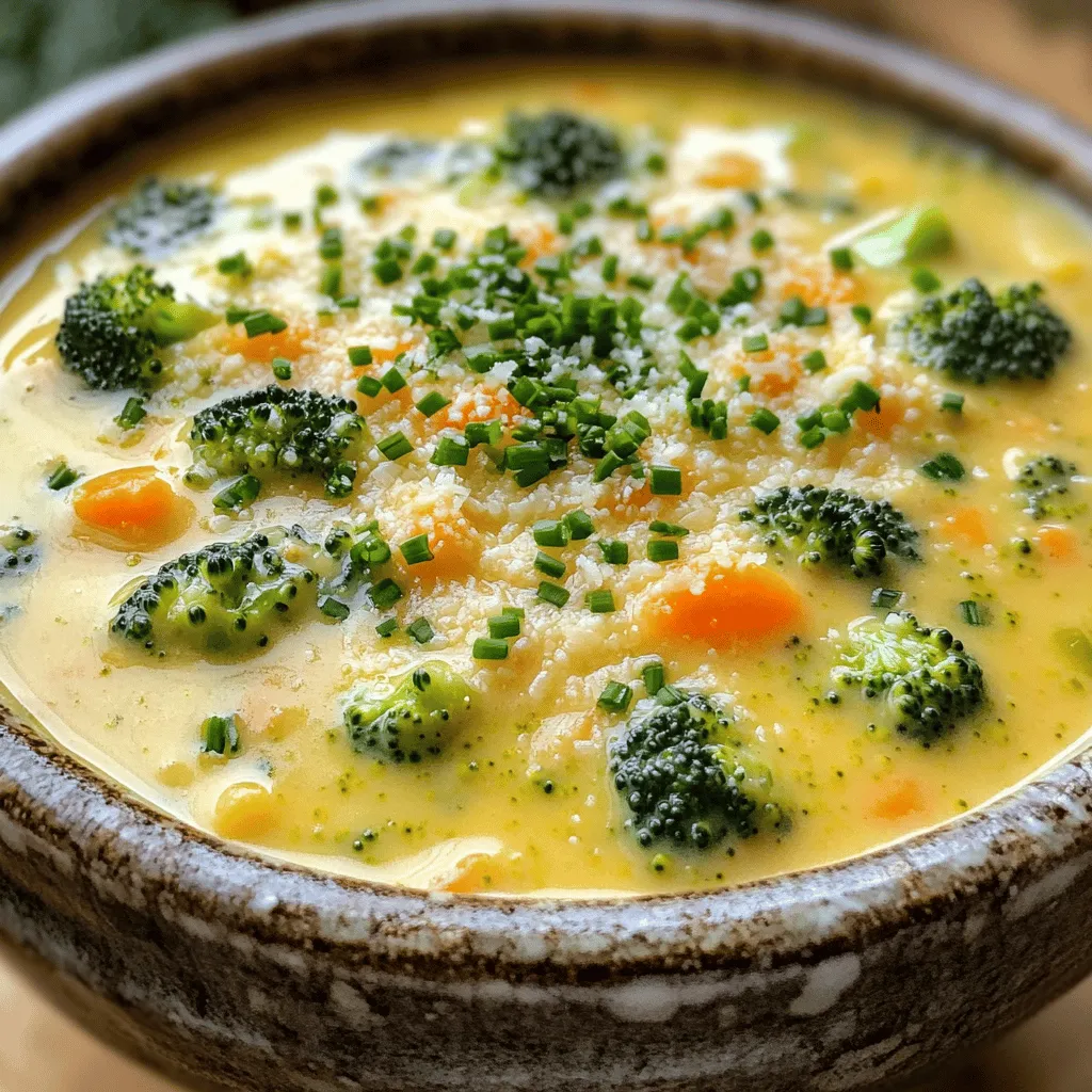 Creamy Broccoli Cheddar Soup Comforting and Simple Dish