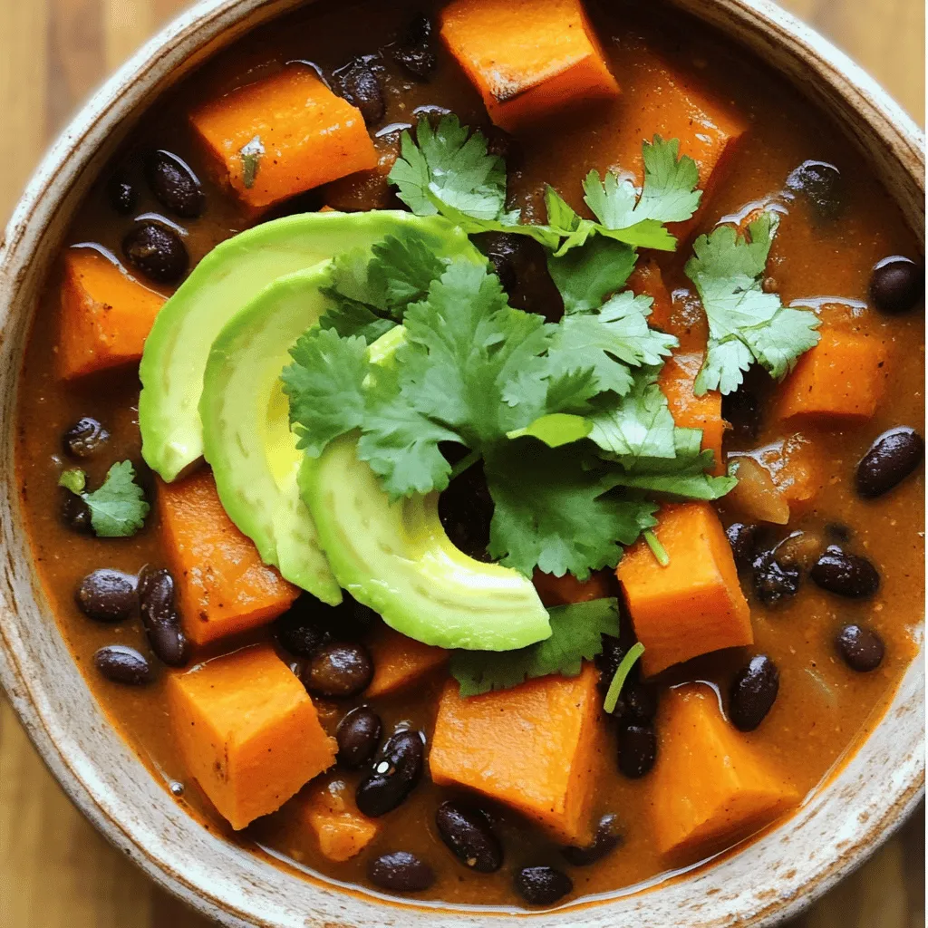 Sweet Potato and Black Bean Chili Flavorful Delight