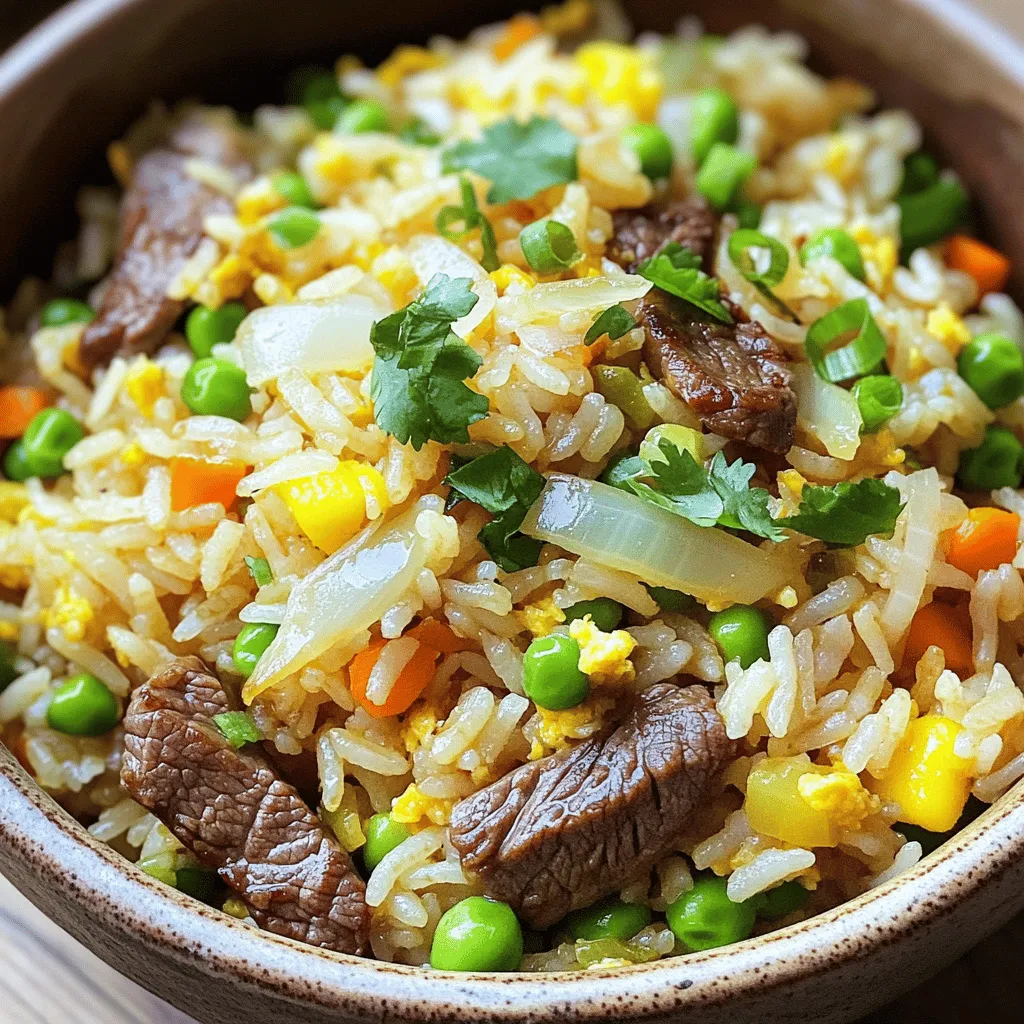 Savory Onion Beef Fried Rice Tasty Weeknight Meal
