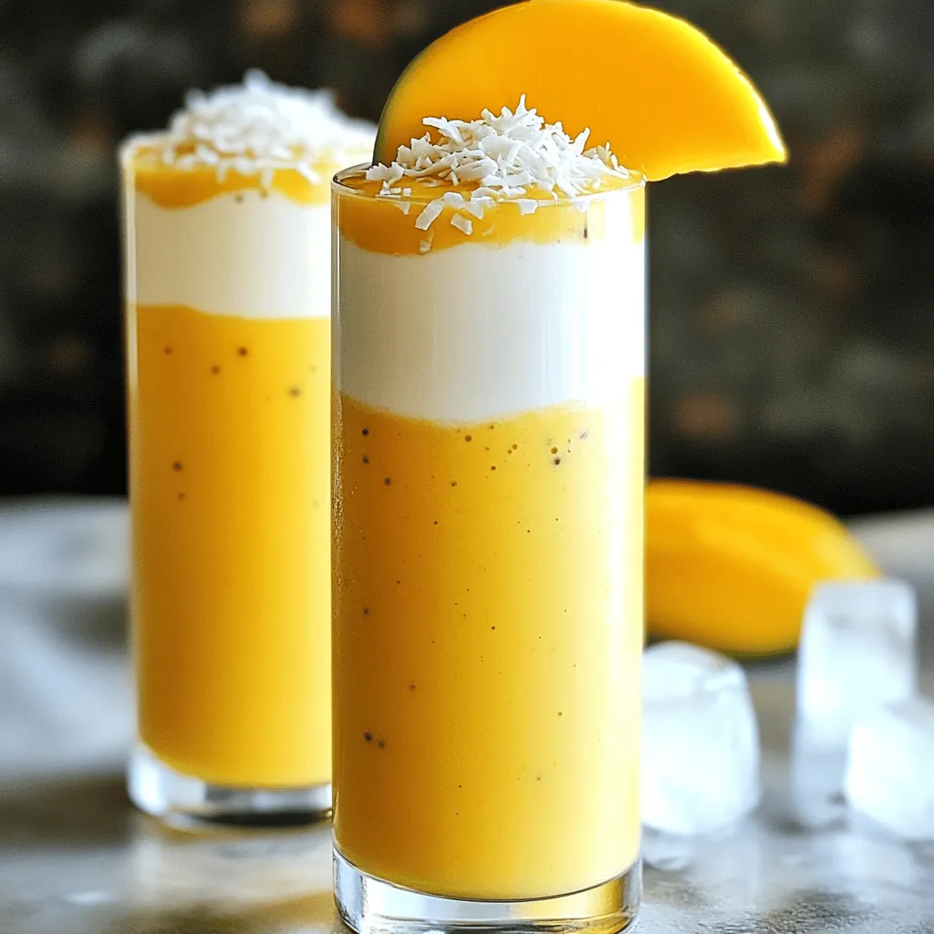 Mango Coconut Smoothie Refreshing and Creamy Drink