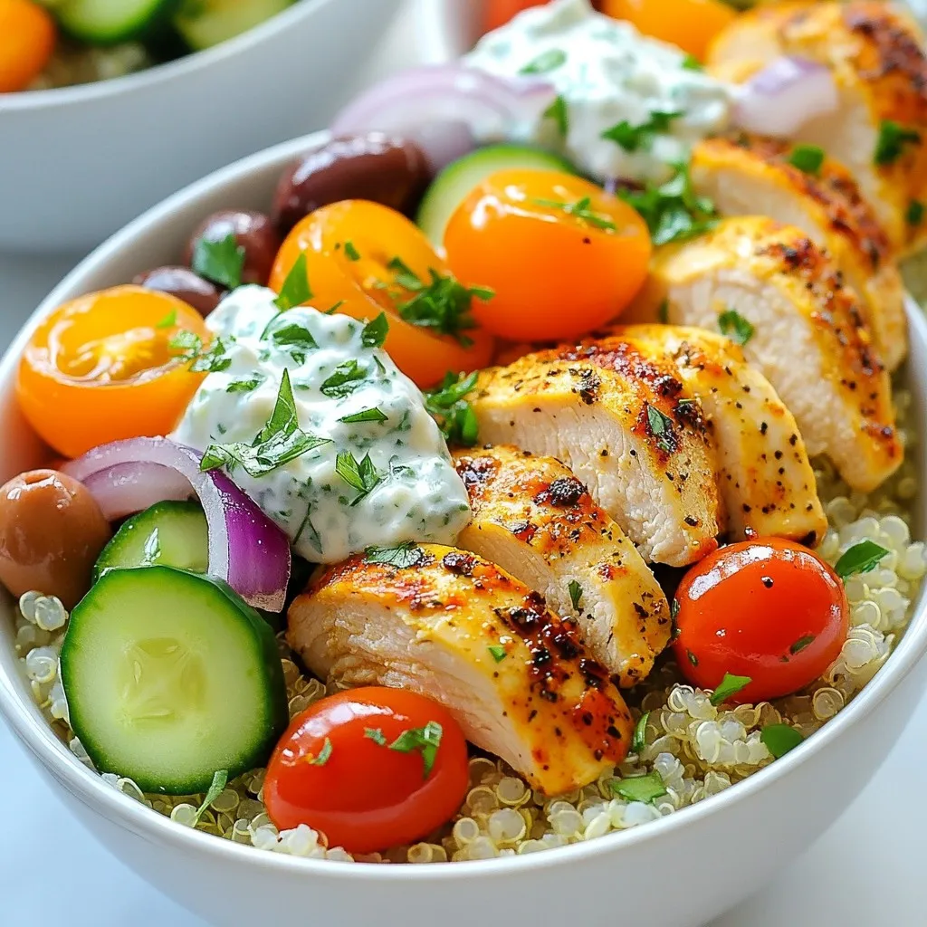 Greek Chicken Gyro Bowls Flavorful and Fresh Delight