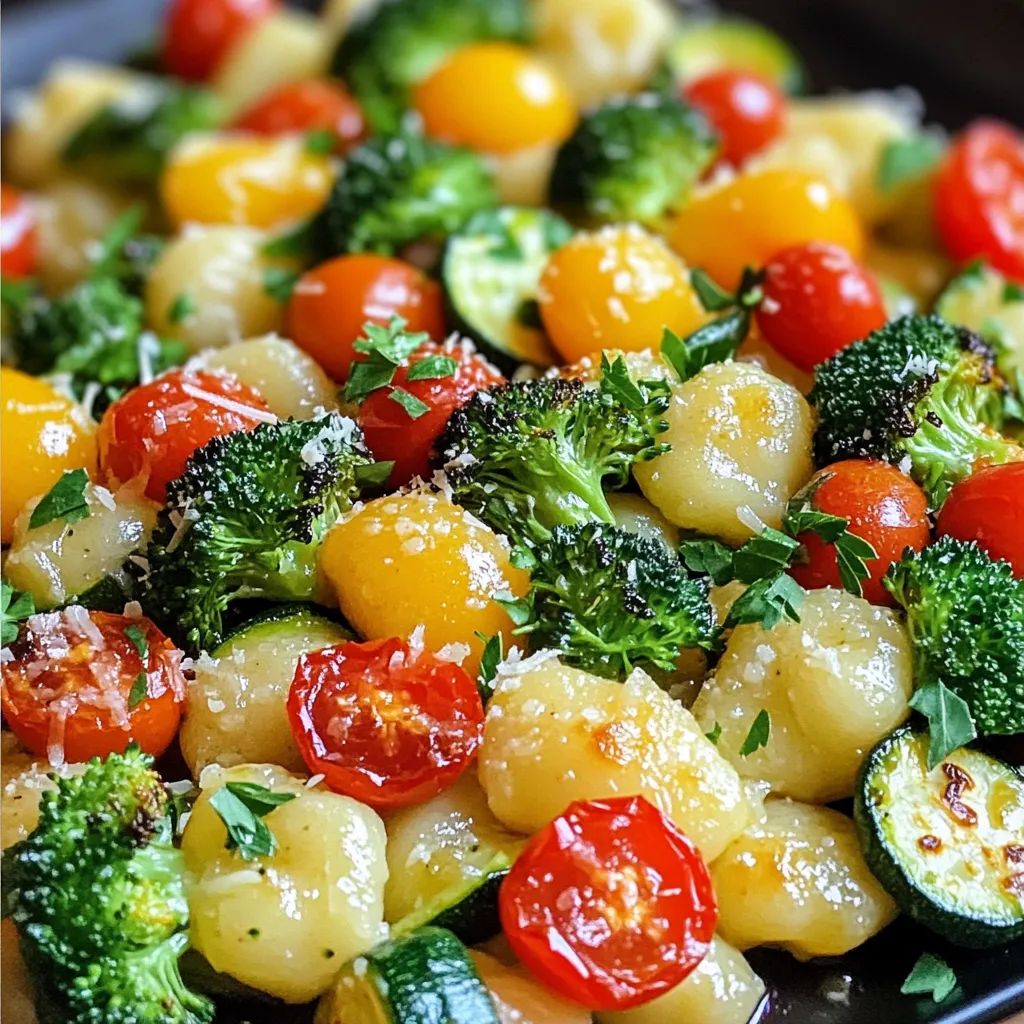 Sheet Pan Garlic Parmesan Gnocchi &#038; Veggies Delight