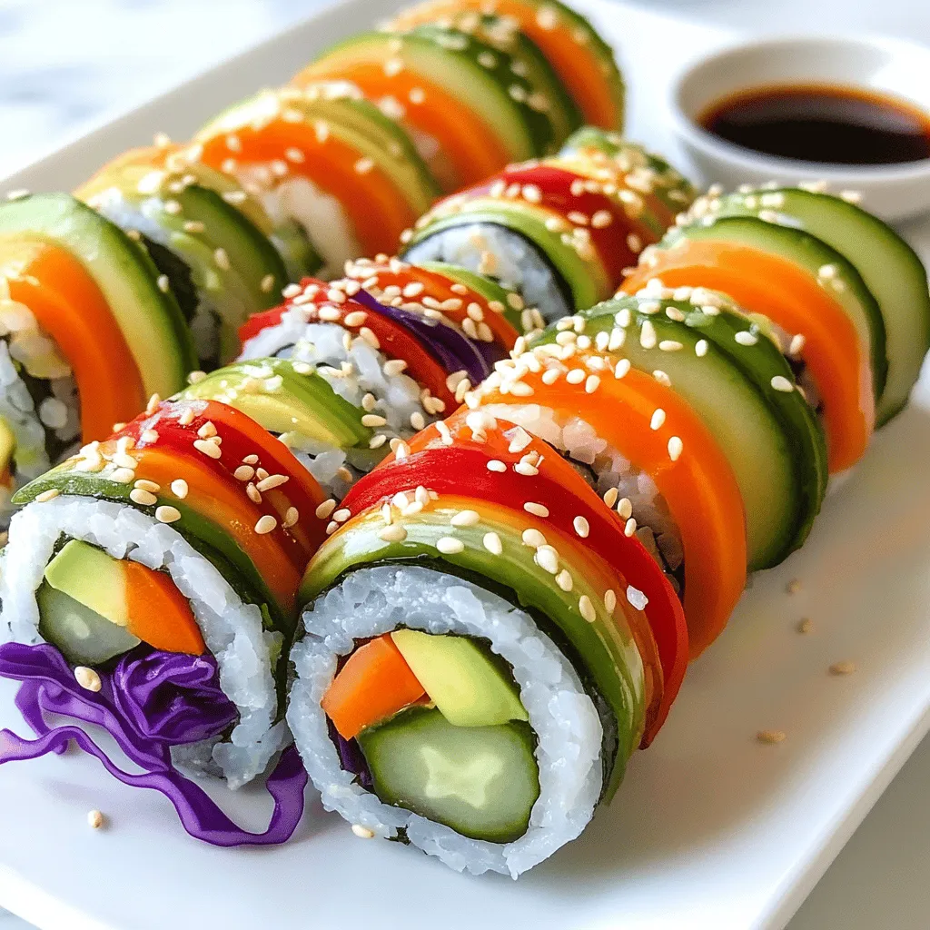 Rainbow Veggie Sushi Rolls Colorful and Healthy Delight