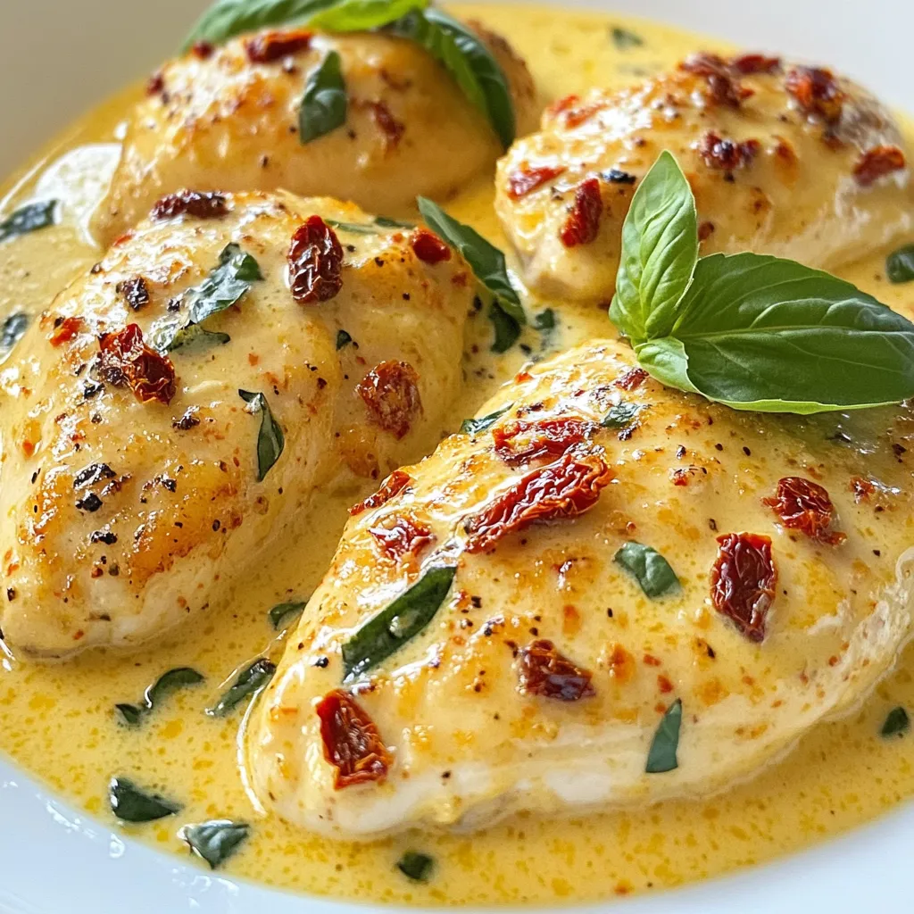 Creamy Sun Dried Tomato Chicken Flavorful Dinner Dish