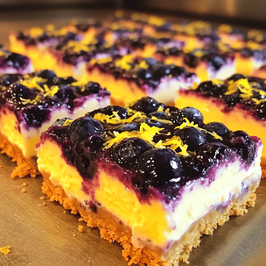 Lemon Blueberry Cheesecake Bars Easy and Tasty Treat