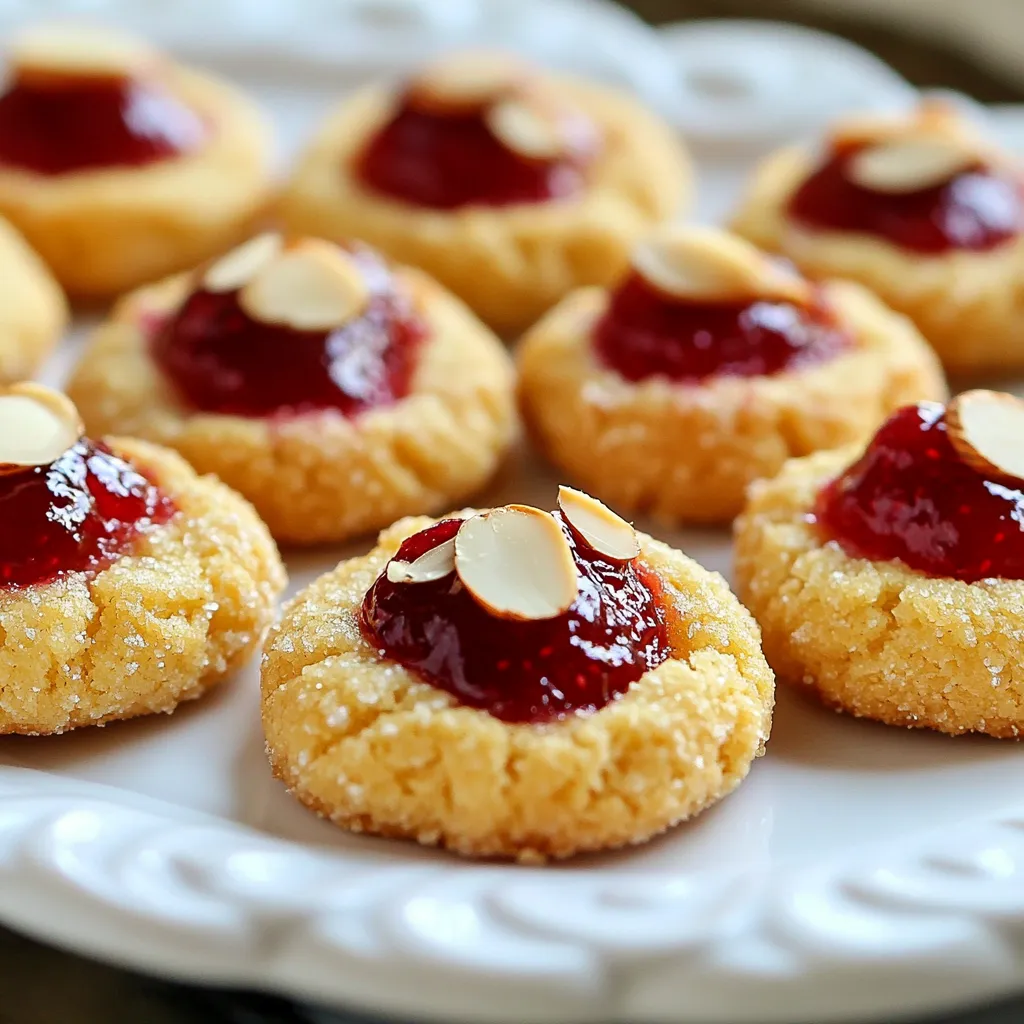 Raspberry Almond Thumbprint Cookies Easy Delightful Treat