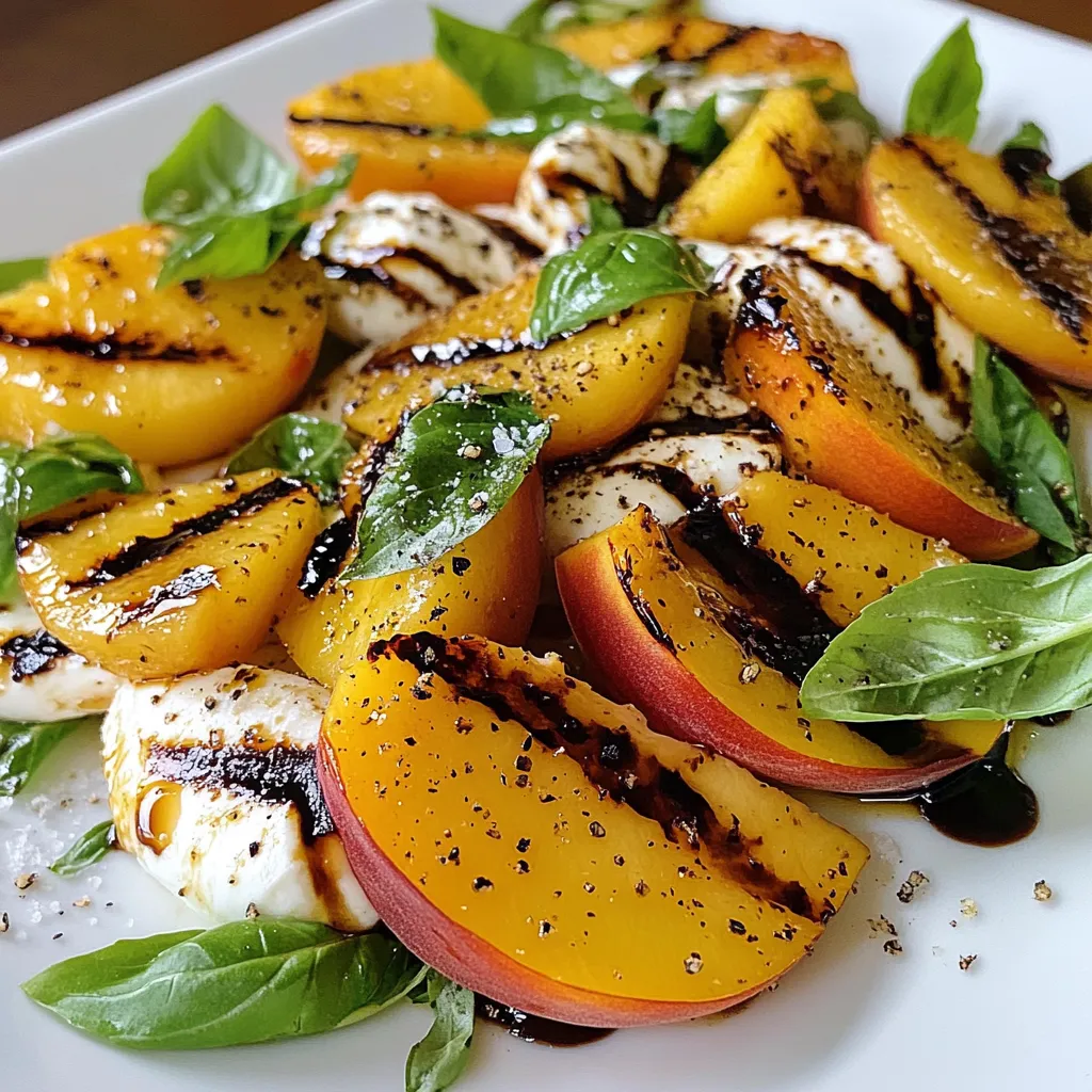 Grilled Peach Caprese Salad Flavorful Summer Delight
