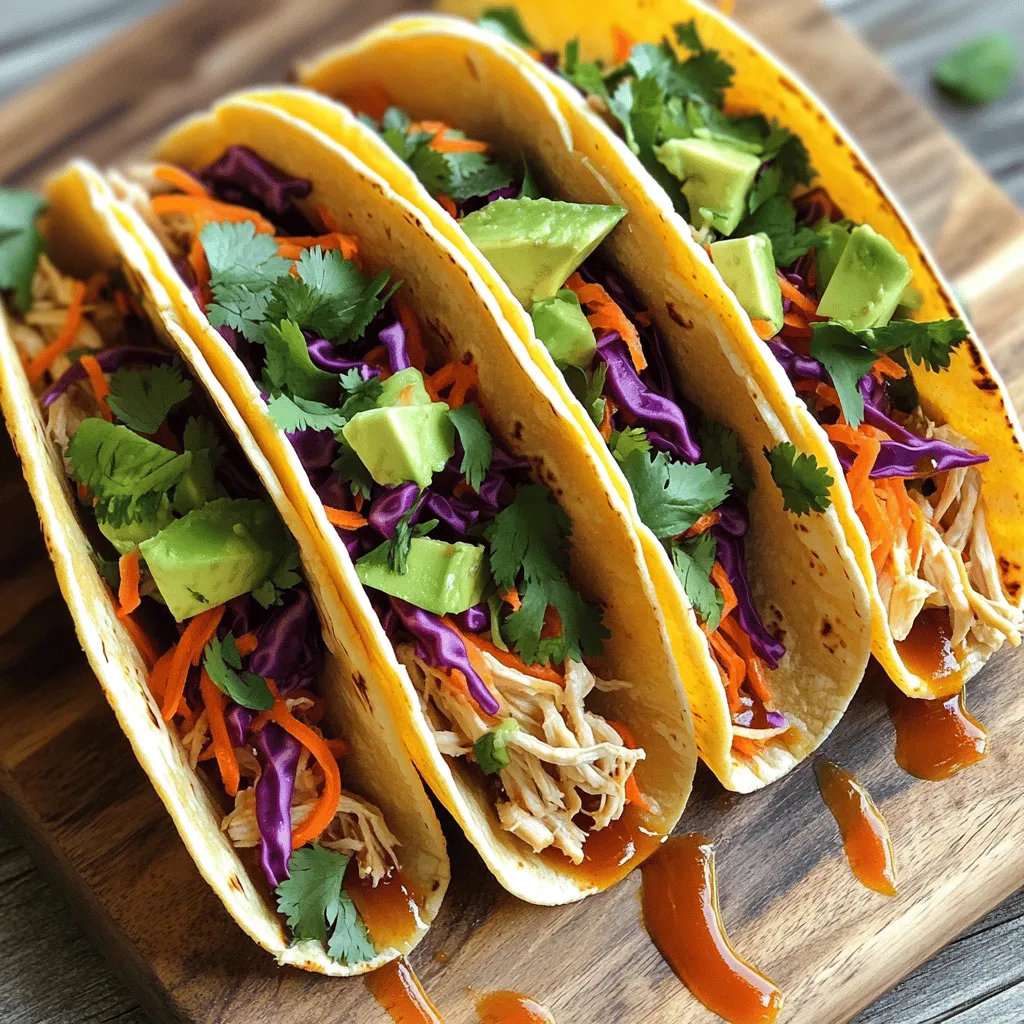 Pulled Chicken Tacos with Slaw Flavorful Delight