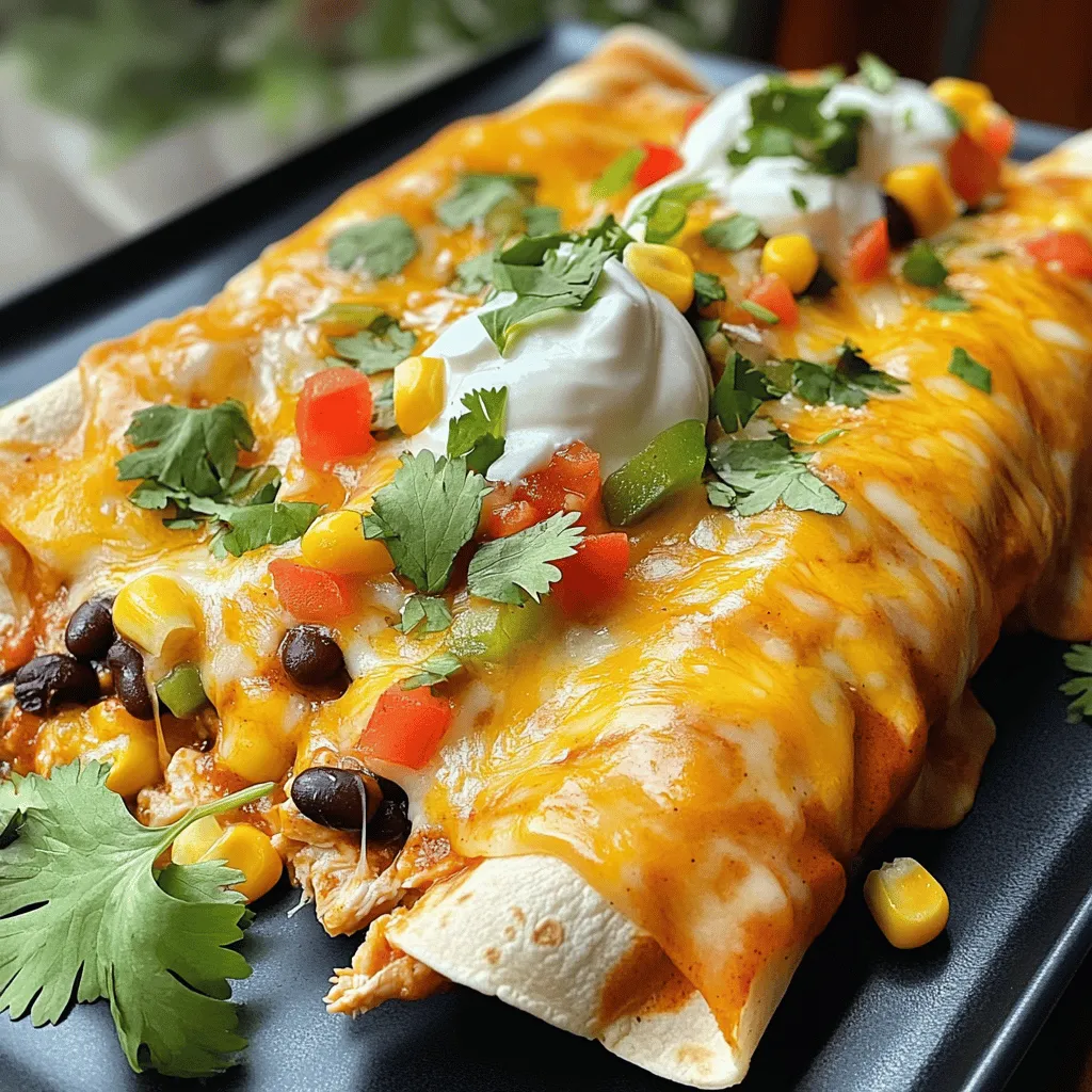 Savory Chicken and Cheese Enchiladas Easy Recipe