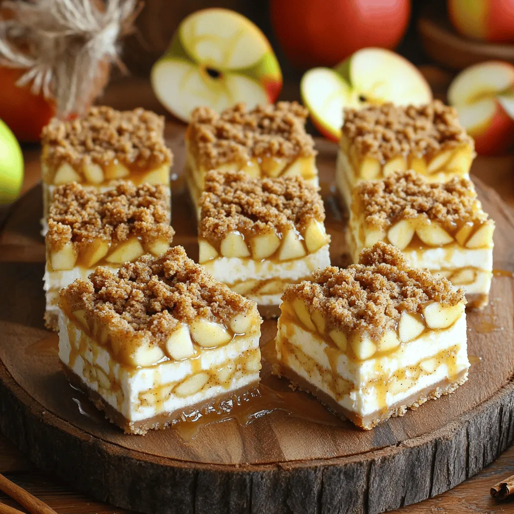 Caramel Apple Crisp Cheesecake Bars Delightful Treat