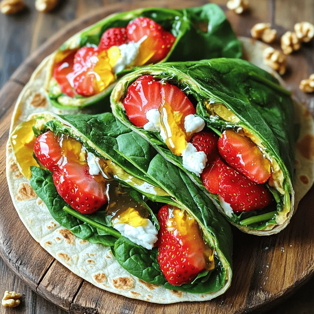 Strawberry Goat Cheese Spinach Wraps Easy and Fresh