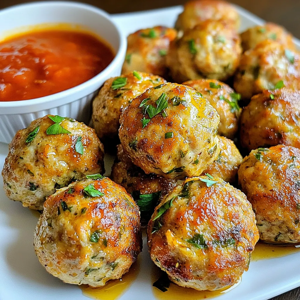 Garlic Herb Chicken Meatballs Flavorful Easy Recipe