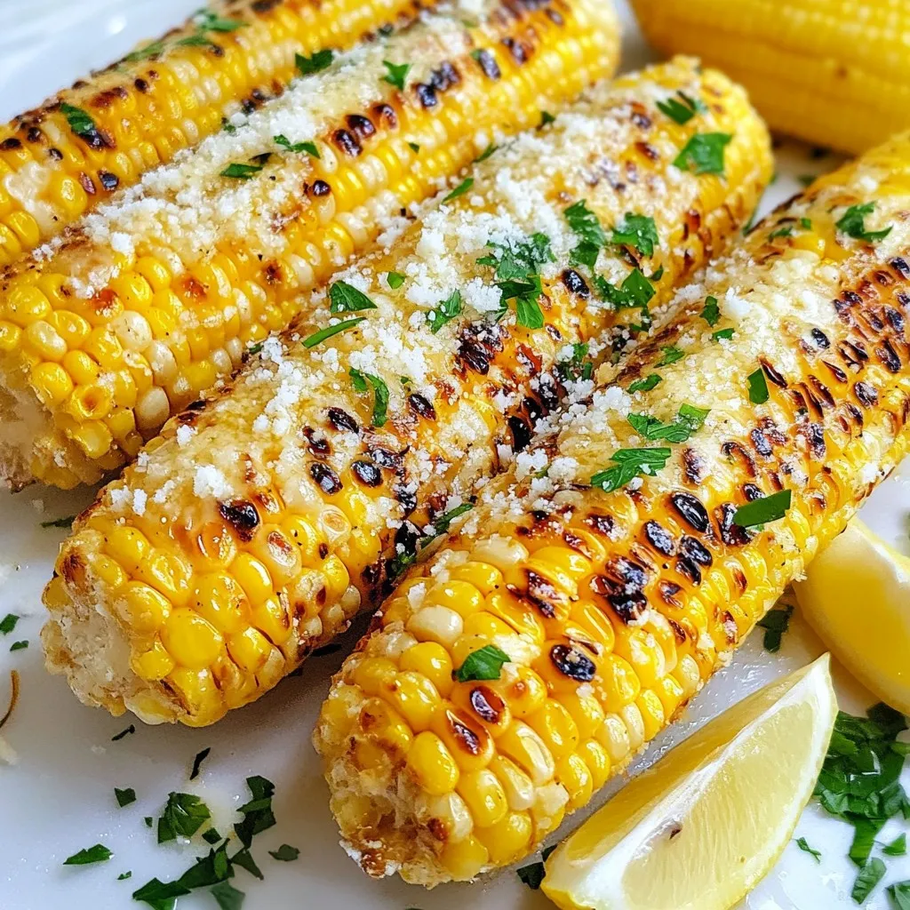 Garlic Butter Parmesan Corn on the Cob Delight