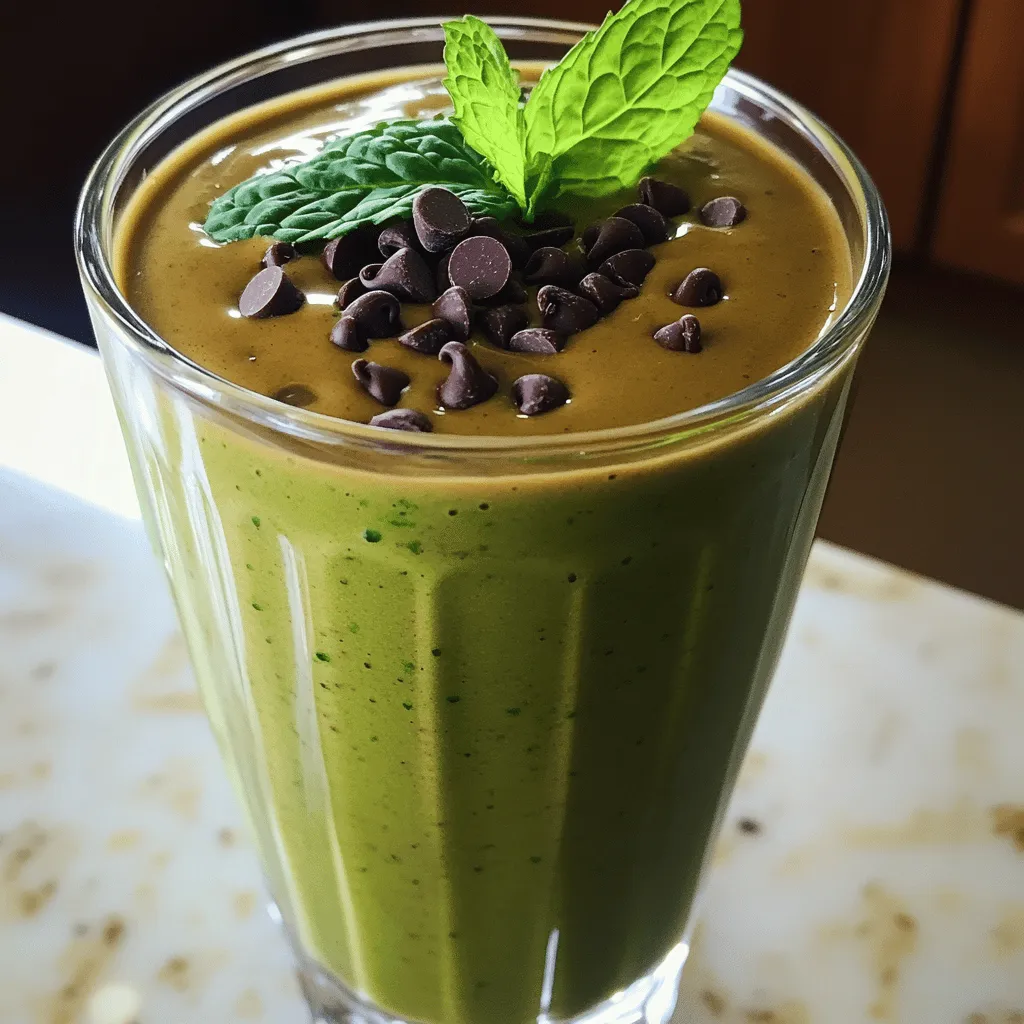 Mint Chocolate Chip Smoothie Irresistible Treat Idea
