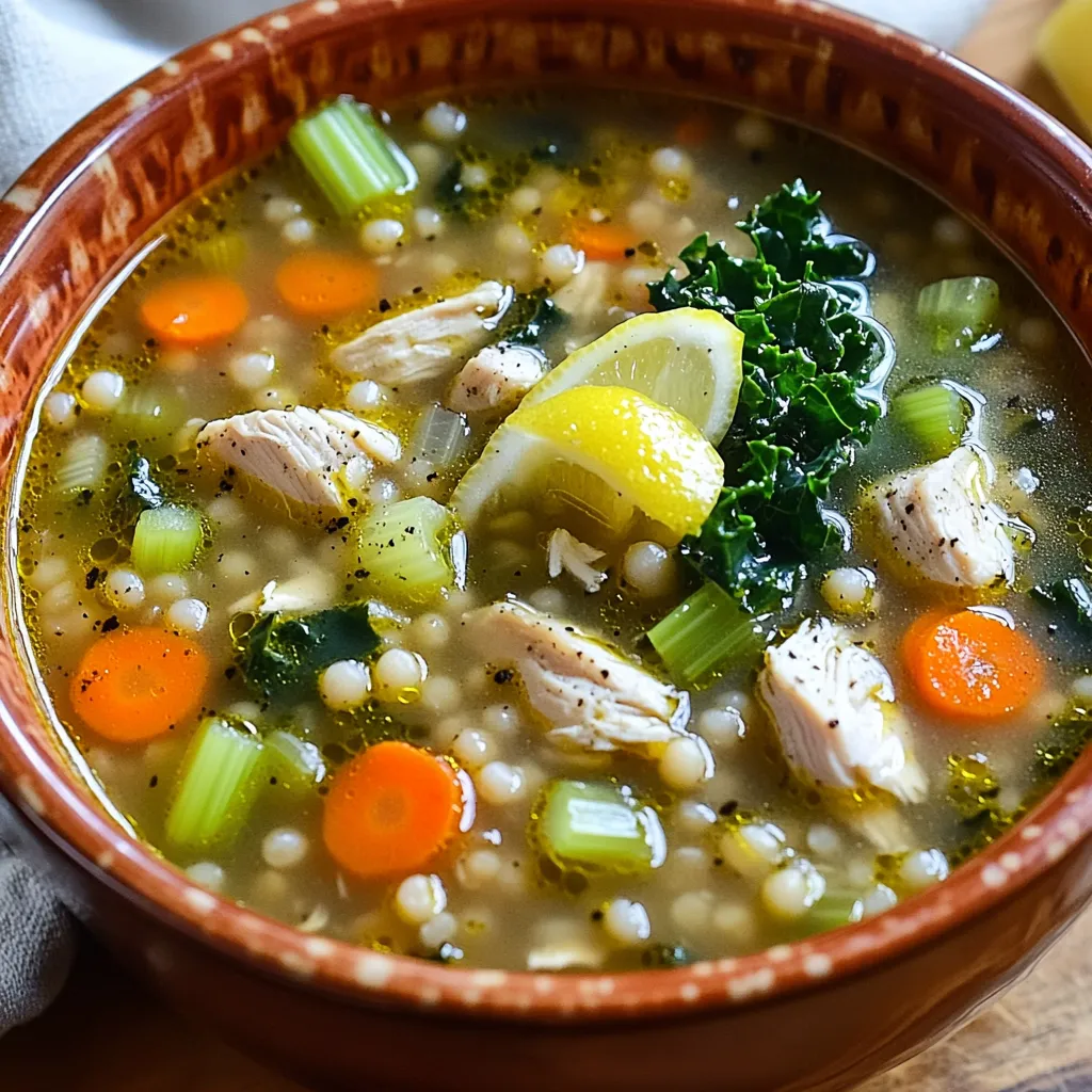 Rustic Chicken Barley Soup Slow Cooker Delight