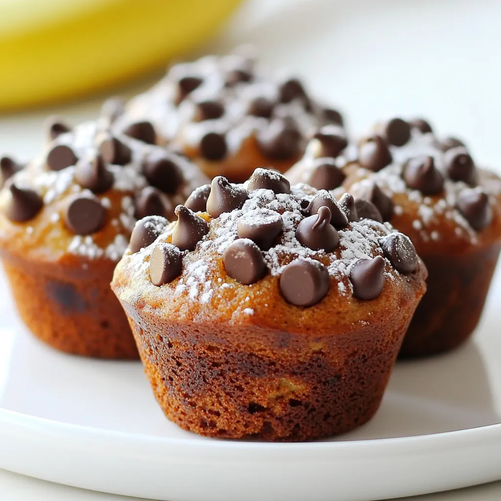 Chocolate Chip Banana Bread Muffins Delightful Treat