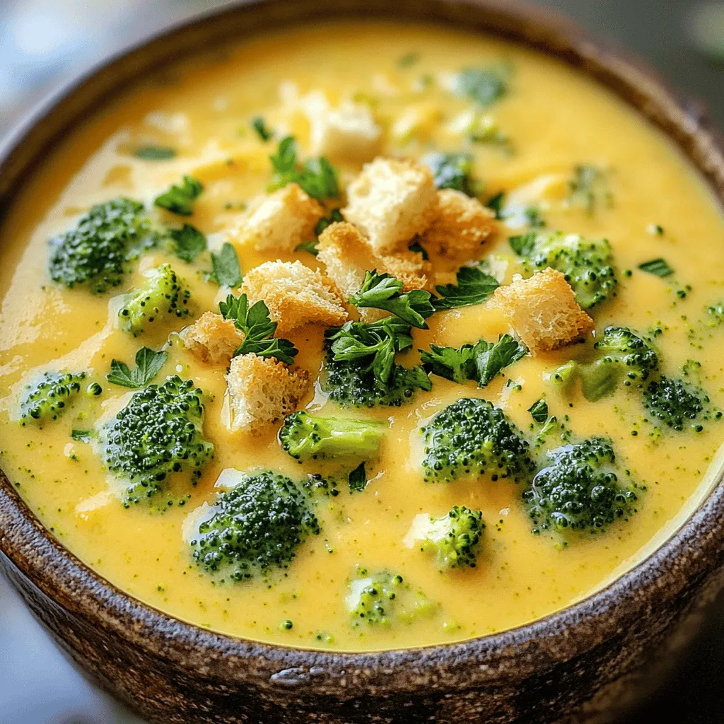 Creamy Broccoli Cheddar Soup Easy and Flavorful Recipe