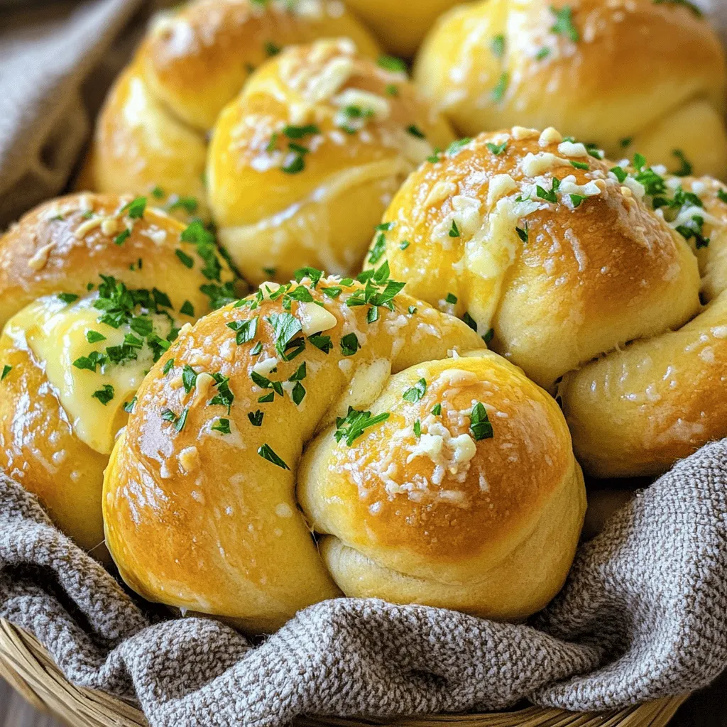 Garlic Parmesan Knotted Rolls Simple and Tasty Treat