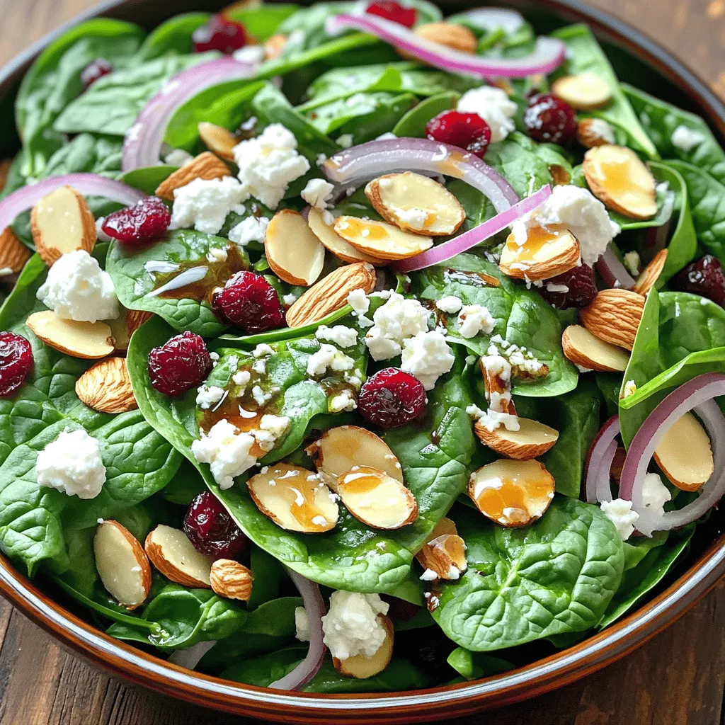 Spinach and Almond Salad Healthy Nourishing Choice