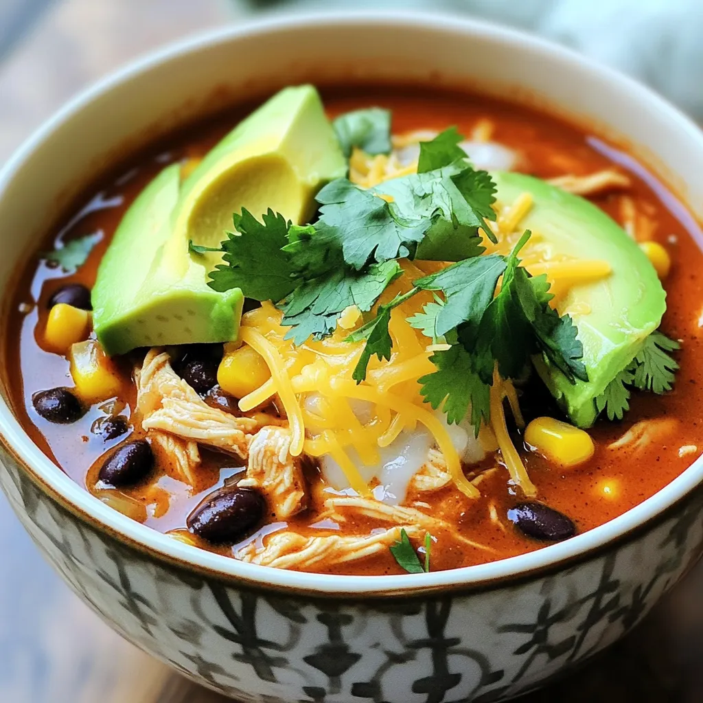 Tasty Slow Cooker Chicken Enchilada Soup Recipe