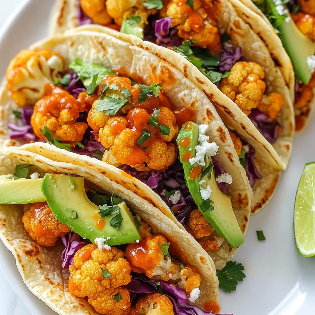 Buffalo Cauliflower Tacos Flavorful and Easy Recipe