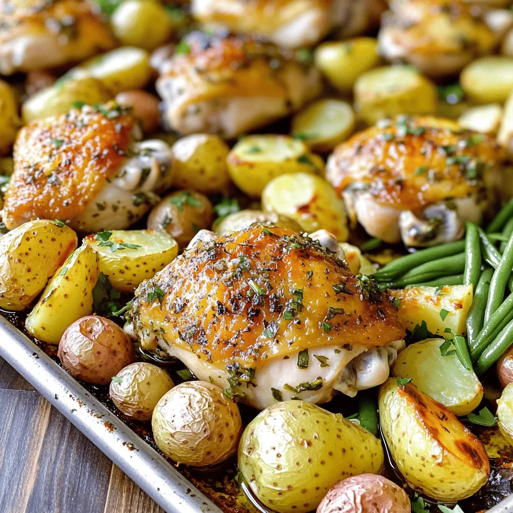 Roasted Garlic Herb Chicken Dinner Sheet Pan Delight